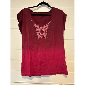Calvin Klein Jeans‎ Top Women's Medium Burgundy